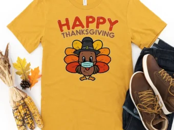 Happy Thanksgiving Mask Thanksgiving Shirt, family thanksgiving shirts, funny Thanksgiving 2021 t-shirts long sleeve