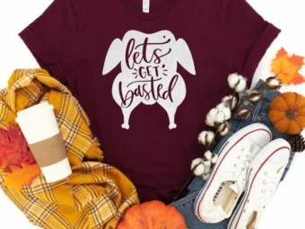 Let's Get Basted Thanksgiving Shirt, Thanksgiving t shirt womens, family thanksgiving shirts, funny Thanksgiving 2021 t-shirts long sleeve
