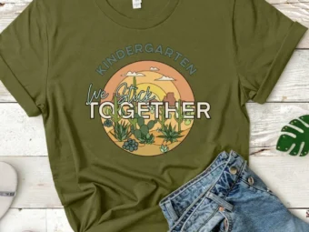 Kindergarten We Stick Together, Kindergarten Shirt, Kindergarten Teacher, Kinder Teacher Shirt, Hello Kindergarten, Back to School