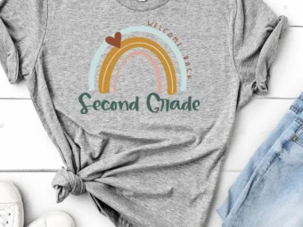 Second Grade Teacher, Rainbow Teacher Shirt, 2nd Grade Teacher, 2nd Grade Squad, Hello Second, 2nd Grade Shirt