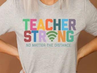 Teacher Strong, Distance Learning, Zoom School, Virtual School, Teacher Shirt, Virtual Teacher, Grade Team Shirt