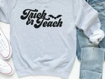 Trick or Teach Sweatshirt, Spooky Teacher, Halloween Teacher, Teacher Sweatshirt, Fall Teacher, Funny Teacher, Cute Halloween, Fall Sweater