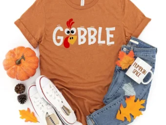 Gobble Gobble Thanksgiving Shirt, Thanksgiving t shirt womens, family thanksgiving shirts, funny Thanksgiving 2021 t-shirts long sleeve