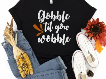 Gobble Til you Wobble Thanksgiving Shirt, Thanksgiving t shirt womens, family thanksgiving shirts, t-shirts long sleeve