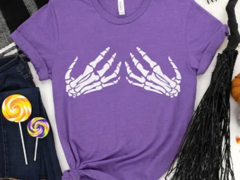 Skeleton Hands Shirt, Halloween Skeleton t-Shirt, Hand Bra Shirt, Funny Halloween Shirt, Halloween Skeleton Shirt, Skeleton tee