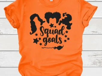 Squad Goals Halloween Tee, Halloween Shirt, Trick or Treat t-shirt, Funny Halloween Shirt, Sanderson Sisters Squad Goals Tee Shirt Halloween