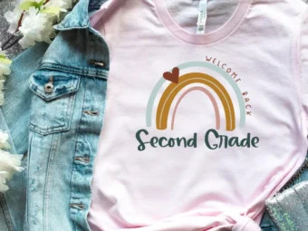 Second Grade Teacher, Rainbow Teacher Shirt, 2nd Grade Teacher, 2nd Grade Squad, Hello Second, 2nd Grade Shirt