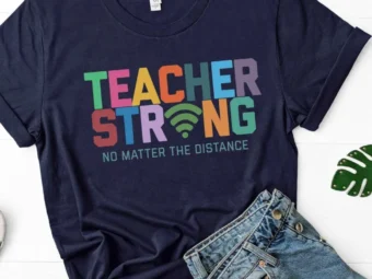 Teacher Strong, Distance Learning, Zoom School, Virtual School, Teacher Shirt, Virtual Teacher, Grade Team Shirt