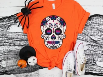 BiSexual Halloween Sugar Skull Shirt, Trick or Treat t-shirt, Funny Halloween Shirt, Gay Halloween Shirt