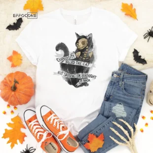 Curiosity Killed the Cat, Halloween Shirt, Trick or Treat t-shirt, Funny Halloween Shirt, Gay Halloween Shirt