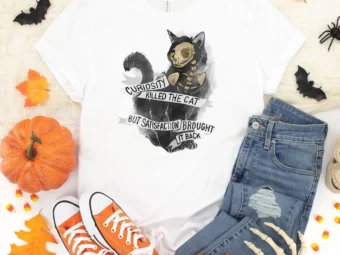 Curiosity Killed the Cat, Halloween Shirt, Trick or Treat t-shirt, Funny Halloween Shirt, Gay Halloween Shirt