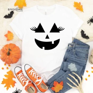 Girl Pumpkin Halloween Shirt, Trick or Treat t-shirt, Funny Halloween Shirt