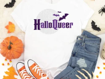 HalloQueer Halloween Shirt, Trick or Treat t-shirt, Funny Halloween Shirt, Gay Halloween Shirt