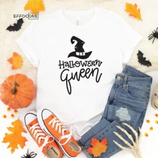 Halloween Queen Halloween Shirt, Trick or Treat t-shirt, Funny Halloween Tee Shirt, HalloQueen Halloween T Shirt