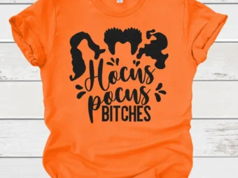 Hocus Pocus Bitches Halloween Tee, Halloween Shirt, Trick or Treat t-shirt, Funny Halloween Shirt, Sanderson Sisters Hocus Pocus Tee Shirt