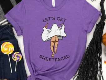 Let's Get Sheet Faced, Halloween Shirt, Trick or Treat t-shirt, Funny Halloween Shirt, Halloween Shirt