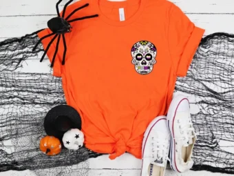 Non-Binary Halloween Shirt Sugar Skull , Trick or Treat t-shirt, Funny Halloween Shirt, Gay Halloween Shirt