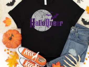 HalloQueer Halloween Shirt, Trick or Treat t-shirt, Funny Halloween Shirt, Gay Halloween Shirt
