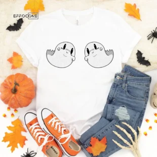 Halloween Boobies Shirt, Trick or Treat t-shirt, Funny Halloween Shirt, Booobie Ghost Shirt