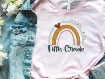 Fifth Grade Teacher, 5th Grade Tee, Fifth Grade Shirt, Hello Fifth, Teacher Life, Rainbow Teacher Tee, Fifth Grade Team