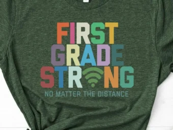 First Grade Strong, Distance Learning, Zoom School, Virtual School, First Grade Shirt, First Grade Teacher, First Grade Team, 1st Grade