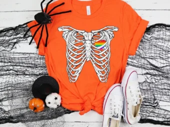 Love Skeleton Halloween Shirt, Trick or Treat t-shirt, Funny Halloween Shirt, Fun Love Halloween Shirt