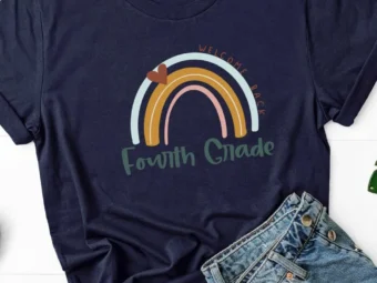 Fourth Grade Shirt, 4th Grade Shirt, 4th Grade Teacher, Teacher Life, Teacher First Day, Rainbow Teacher Tee