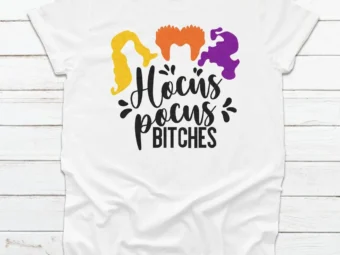 Hocus Pocus Bitches Halloween Tee, Halloween Shirt, Trick or Treat t-shirt, Funny Halloween Shirt, Sanderson Sisters Hocus Pocus Tee Shirt