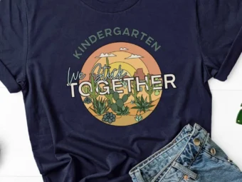 Kindergarten We Stick Together, Kindergarten Shirt, Kindergarten Teacher, Kinder Teacher Shirt, Hello Kindergarten, Back to School