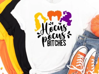 Hocus Pocus Bitches Halloween Tee, Halloween Shirt, Trick or Treat t-shirt, Funny Halloween Shirt, Sanderson Sister Shirt