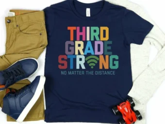 Third Grade Strong, Distance Learning, Zoom School, Virtual School, Third Grade Shirt, Third Grade Teacher, Third Grade Team, 3rd Grade