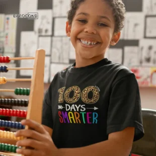 100 Days Smarter Kindergarten Child 100th day of school