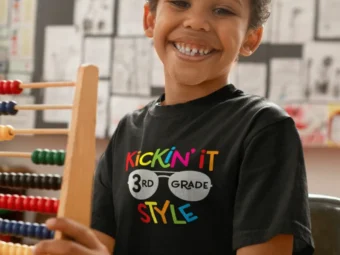 Kickin' it 3rd Grade Style T-Shirt Kids Back to School Teacher
