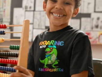 Kids Go Out for Kindergarten Dinosaur Rex Back To School Gift