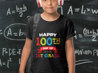 Happy 100th Day of 1St Grade Shirt for Teacher Student Gift