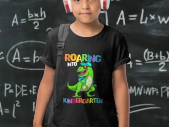 Kids Go Out for Kindergarten Dinosaur Rex Back To School Gift