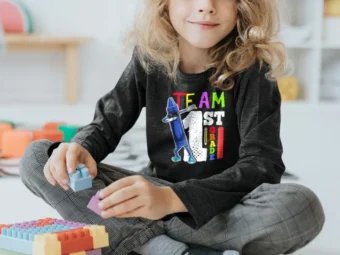 Dabbing Crayon Team First Grader Shirt Back to School Shirts
