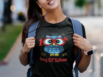 Cute Owl 100th School Day 100 Days Smarter