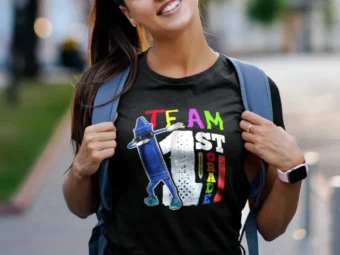 Dabbing Crayon Team First Grader Shirt Back to School Shirts