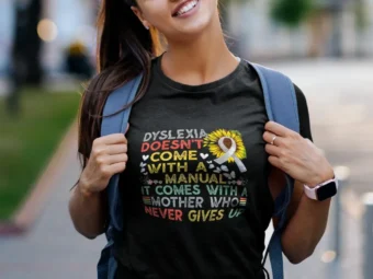 Vintage Dyslexia Awareness Mother Dyslexic Warfighter