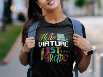 Funny Hello Virtual 1st Grade Gift Back to School 2020