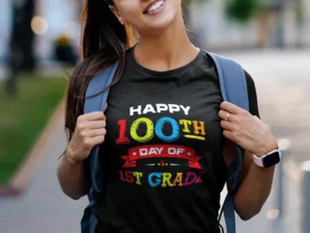 Happy 100th Day of 1St Grade Shirt for Teacher Student Gift