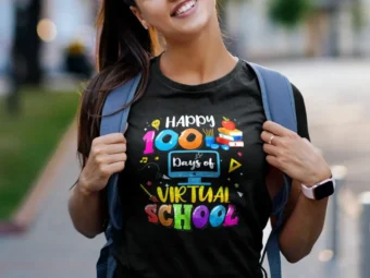 Happy 100th Day of School Virtual Learning Teachers Students