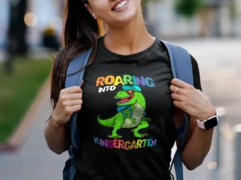 Kids Go Out for Kindergarten Dinosaur Rex Back To School Gift