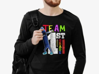 Dabbing Crayon Team First Grader Shirt Back to School Shirts