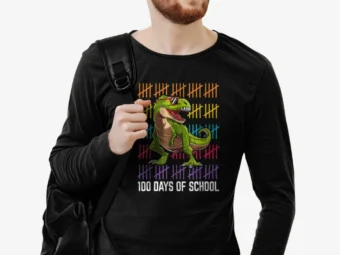 Happy 100 Days of School for Boys Dinosaur Rex