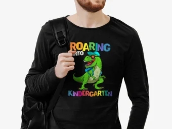 Kids Go Out for Kindergarten Dinosaur Rex Back To School Gift