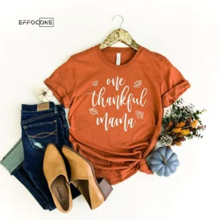 One Thankful Mama Pumpkin T-Shirt