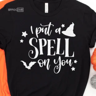 I Put A Spell On You Batty Witch Halloween T-shirt