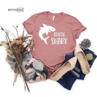 Auntie Shark Birthday T-shirt